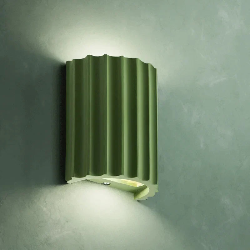 Wandlamp voor binnen modern geribbeld armatuur met licht omhoog en omlaag