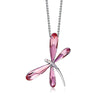 Roze Libelle Kristallen Hanger Ketting