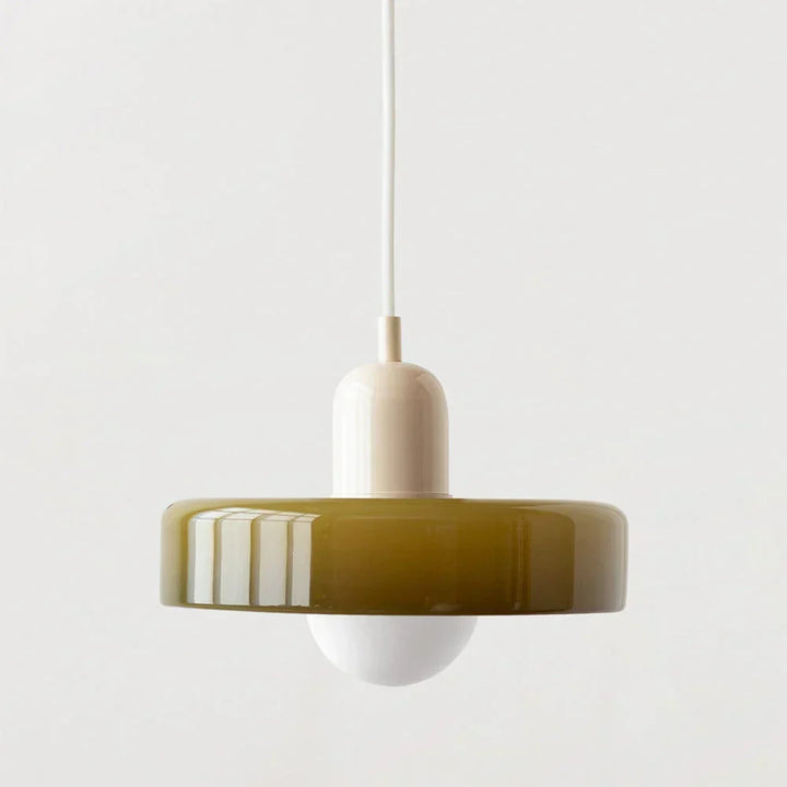 Bauhaus pendelleuchte van gekleurd glas