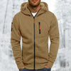 Herenhoodie met rits en capuchon – jacquardpolyester, losse pasvorm