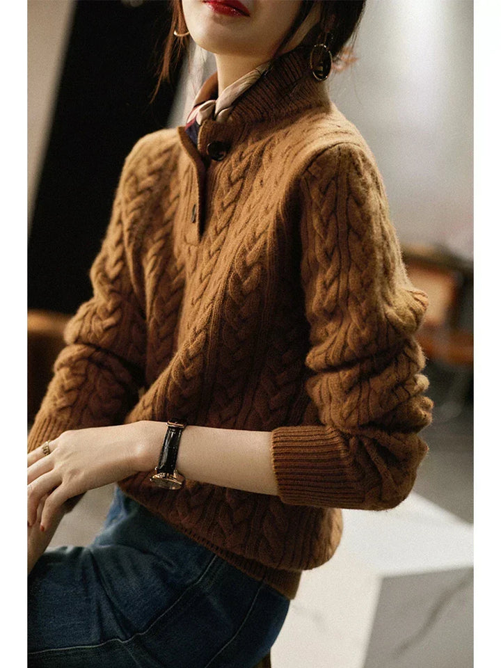 Arden kasjmier vest met knopen