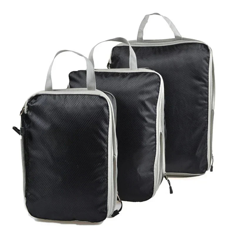 Set compressie-pakkubussen voor kofferorganisatie - 3 stuks