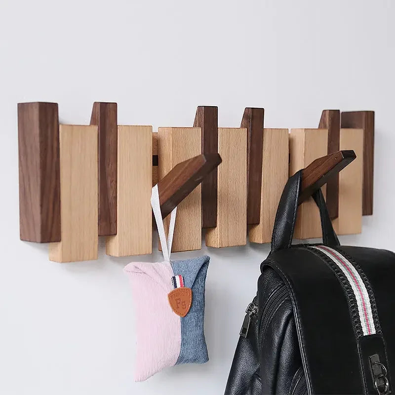Piano-Kapstok van Hout – Elegante Wandorganizer voor de Hal