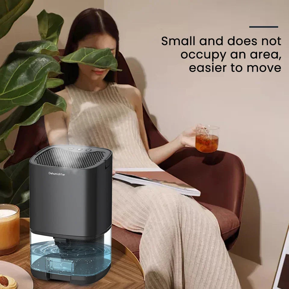 1000 ml Draagbare 2-in-1 Luchtontvochtiger met Luchtfilter & Nachtlampje – Aveline