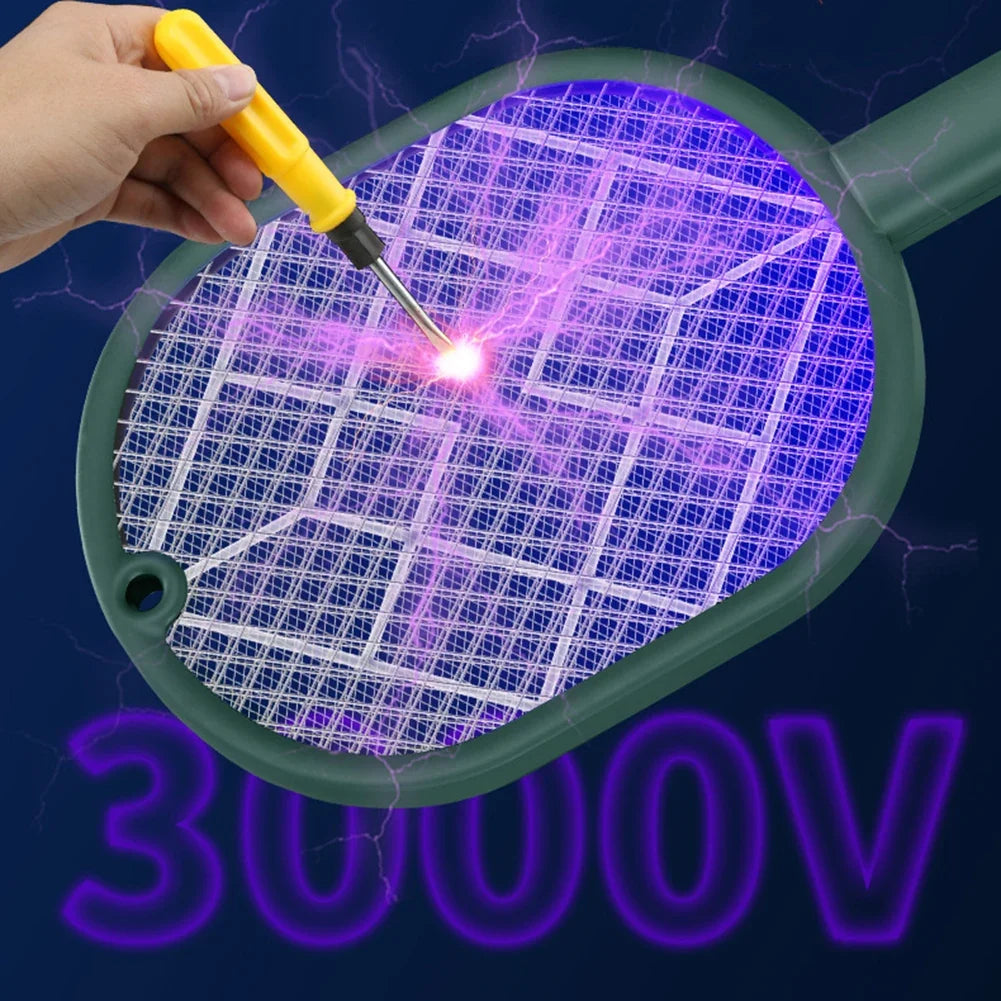 2-in-1 elektrische vliegen- en muggenmepper met USB-oplading