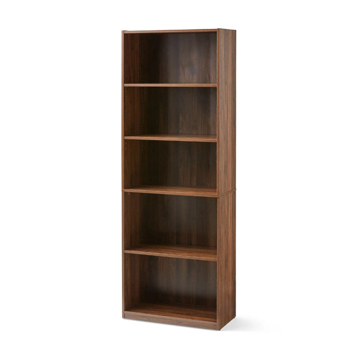 Njord - Boekenkast met 5 planken, woonkamerplanken van hout