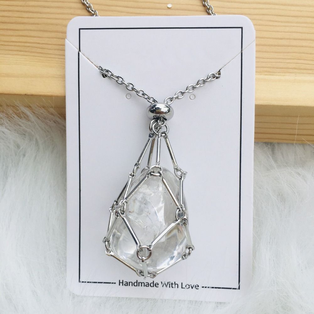 Ketting met verwisselbare kristalsteen voor stralende stijl en harmonie.