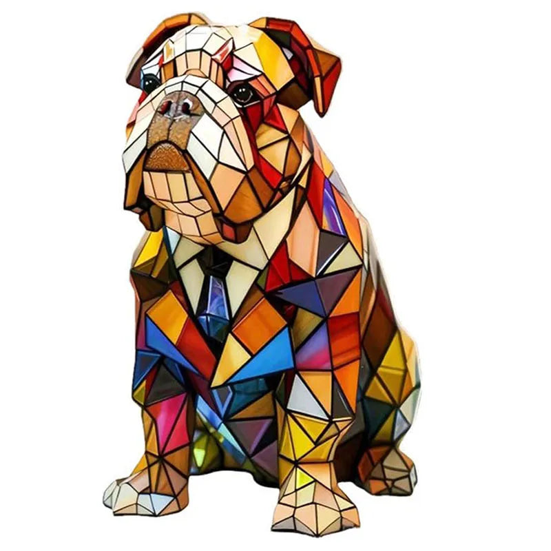 Hond decoratieve tafellamp kleurrijk fantasie sfeerlicht
