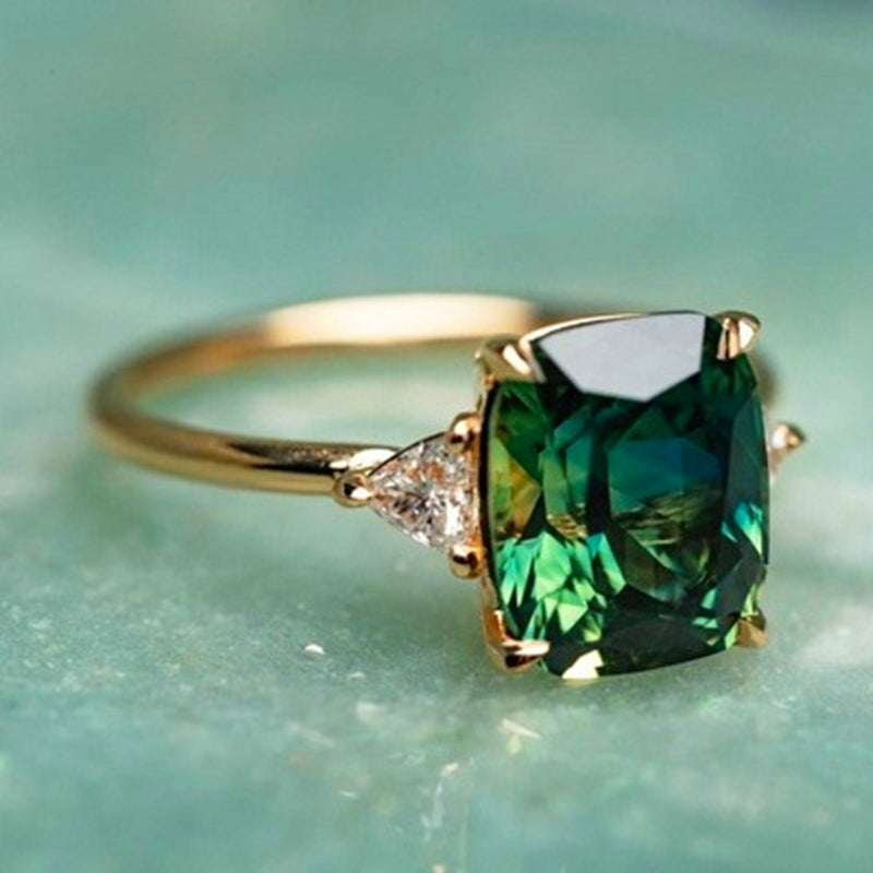Vierkante smaragdring – Elise