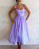 Elegante effen mouwloze midi-jurk
