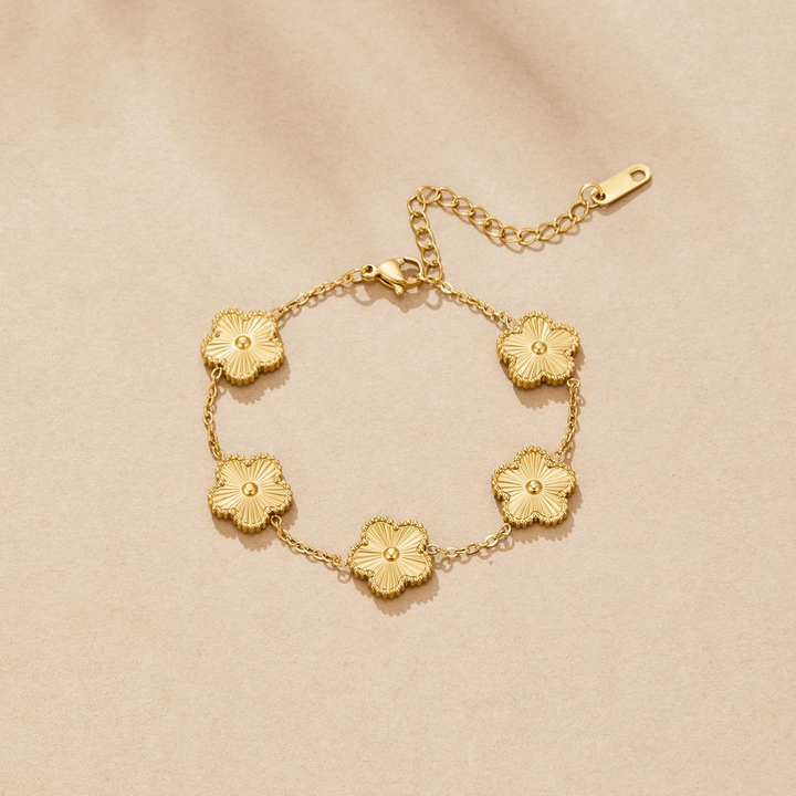 Gouden Klaver Armband