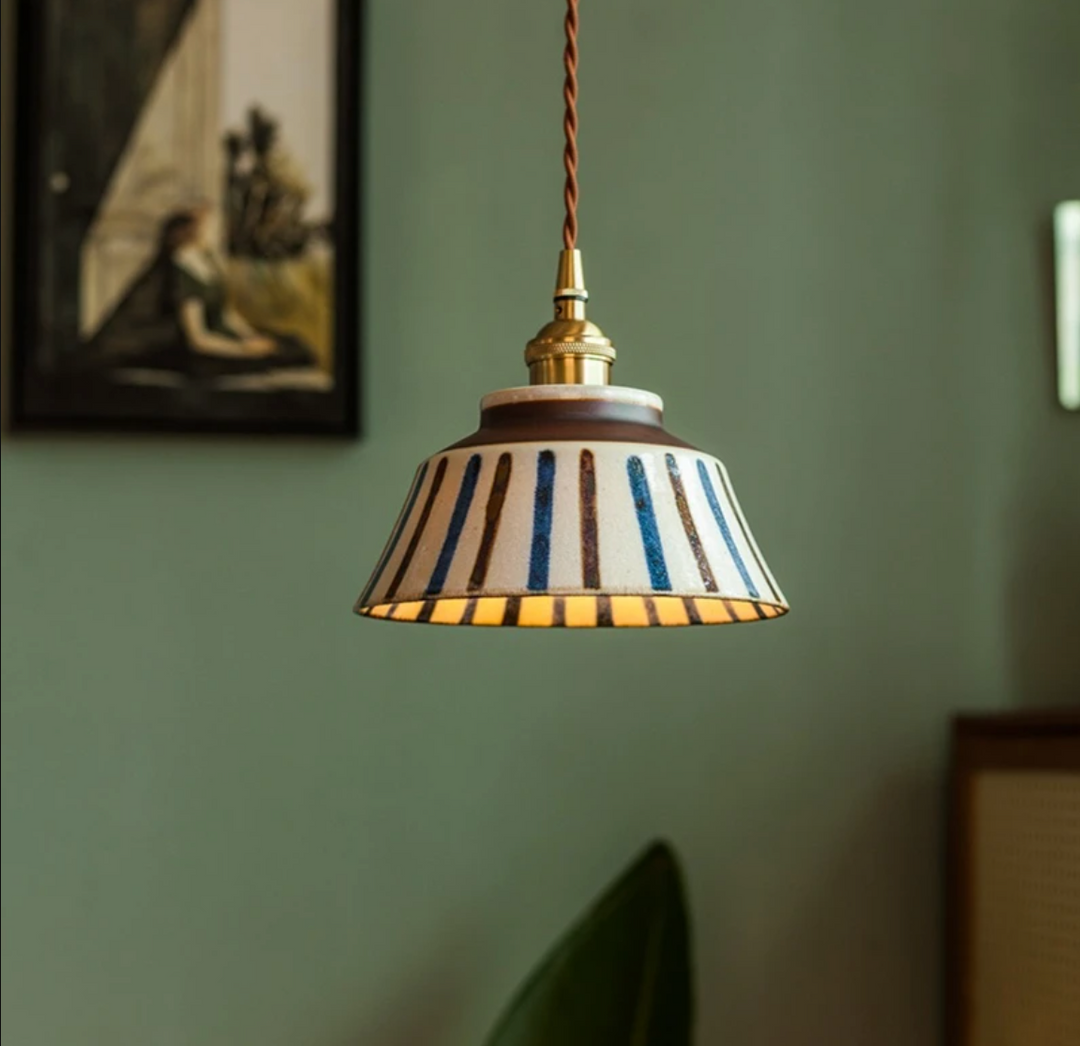 Ronja – Handbeschilderde keramische hanglamp