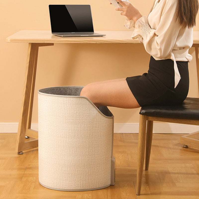 Elektrische beenwarmer onder je bureau met timer