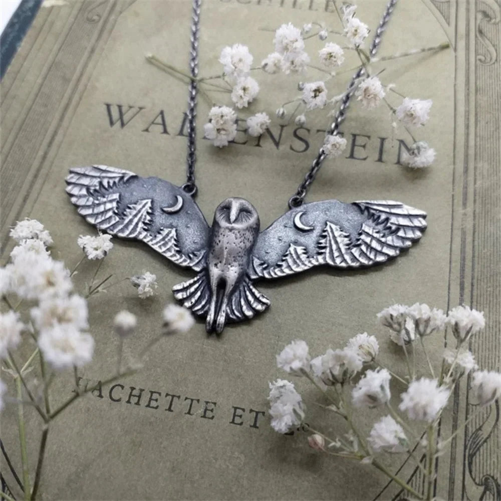 Vintage Uil Maan Ketting