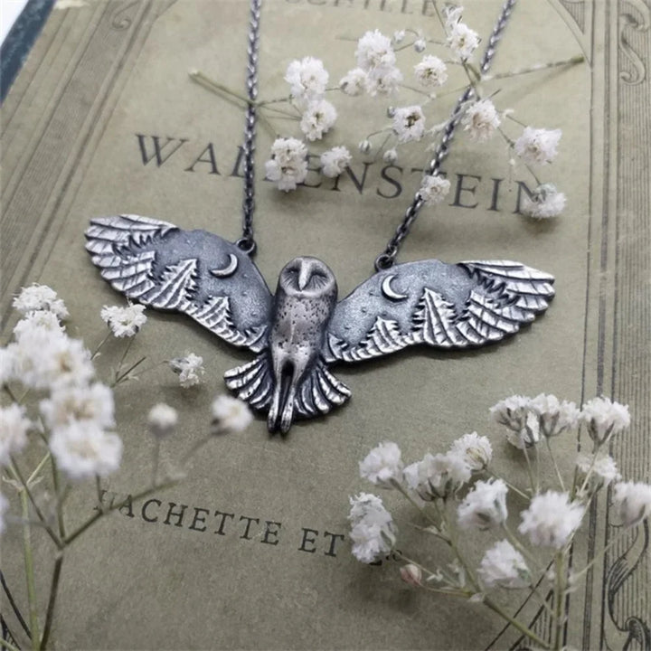 Vintage Uil Maan Ketting