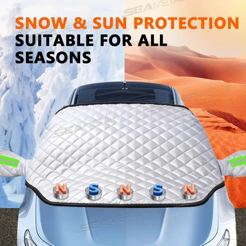 FrostGuard Pro | Voorruithoes met 5 lagen | Magnetisch en windbestendig | Volledige bescherming tegen ijs