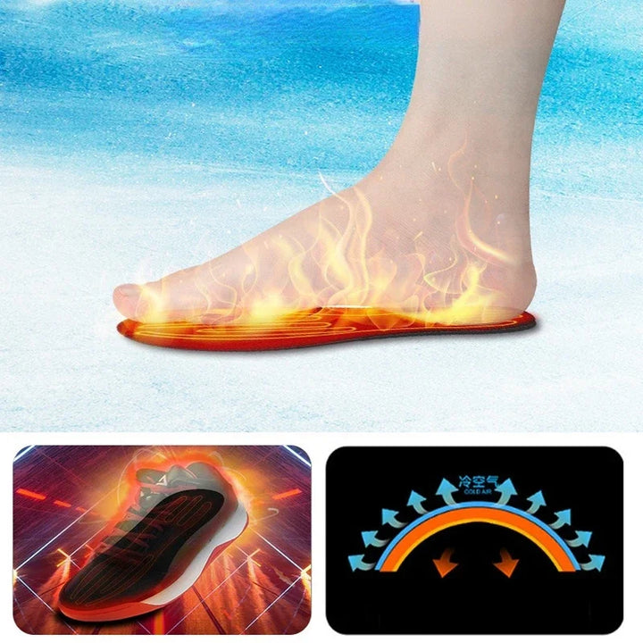 Verwarmde inlegzolen met USB en koolstofvezelwarmte