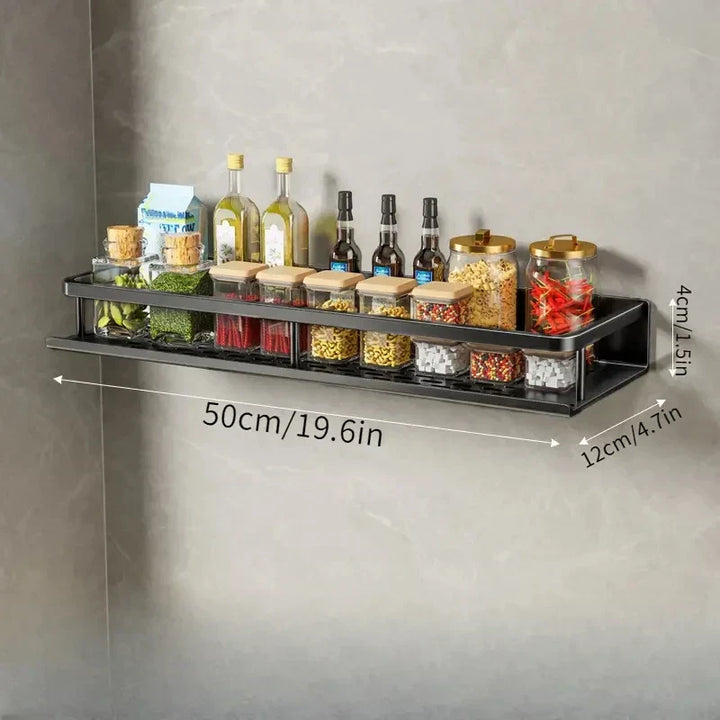 Moderne zwarte keukenplank – MetroRack