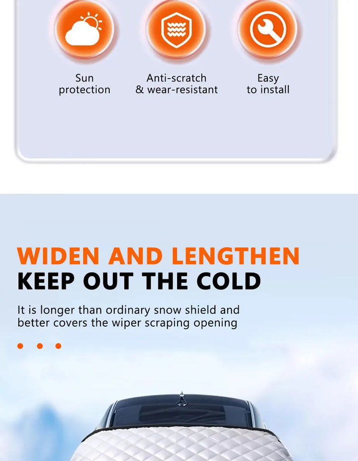 FrostGuard Pro | Voorruithoes met 5 lagen | Magnetisch en windbestendig | Volledige bescherming tegen ijs