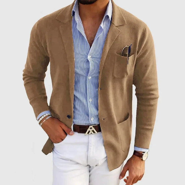 Stijlvolle herenblazer met casual knoopzakken en reverskraag - Lorenzo