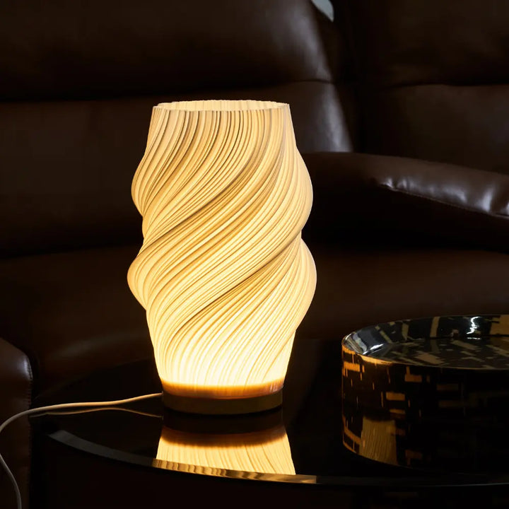 Eigentijdse accentlamp, stijlvol golfontwerp met instelbare gloed