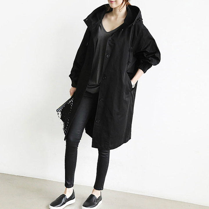 Waterdichte Trenchcoat met Capuchon voor Dames