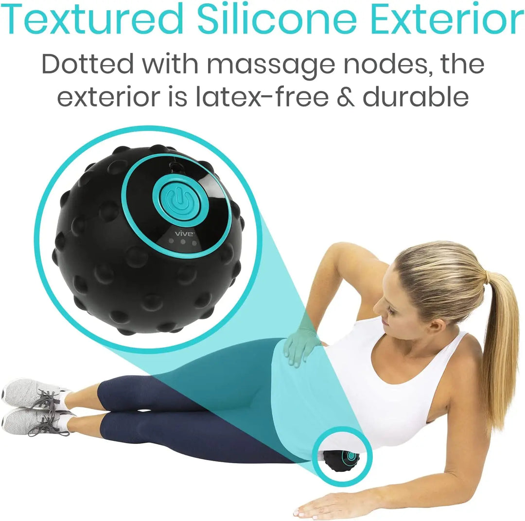 4-Speed Trillende Massagebal met Warmtetherapie & Textuuroppervlak – FlexiRoll