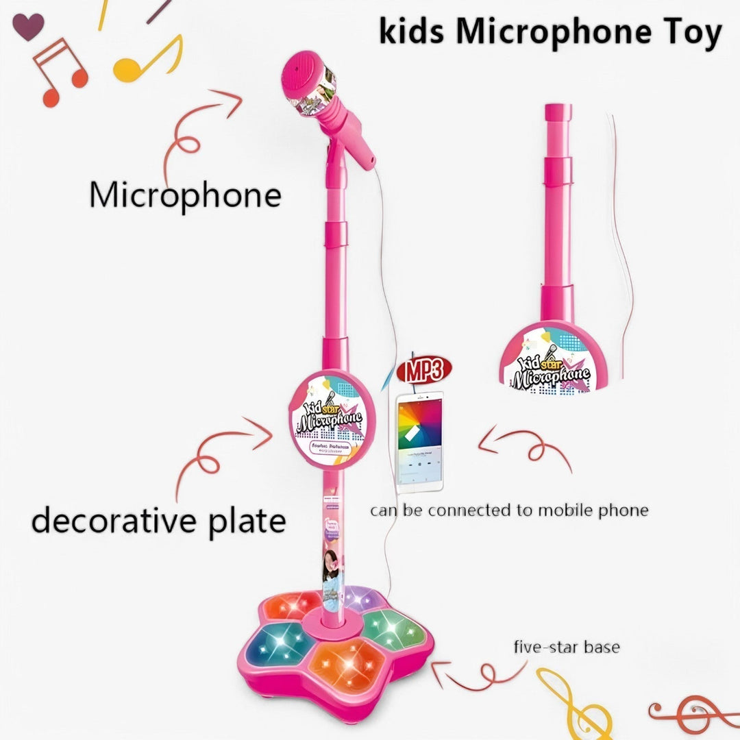 Kindermicrofoon met In Hoogte Verstelbare Standaard – SoundFun Stage