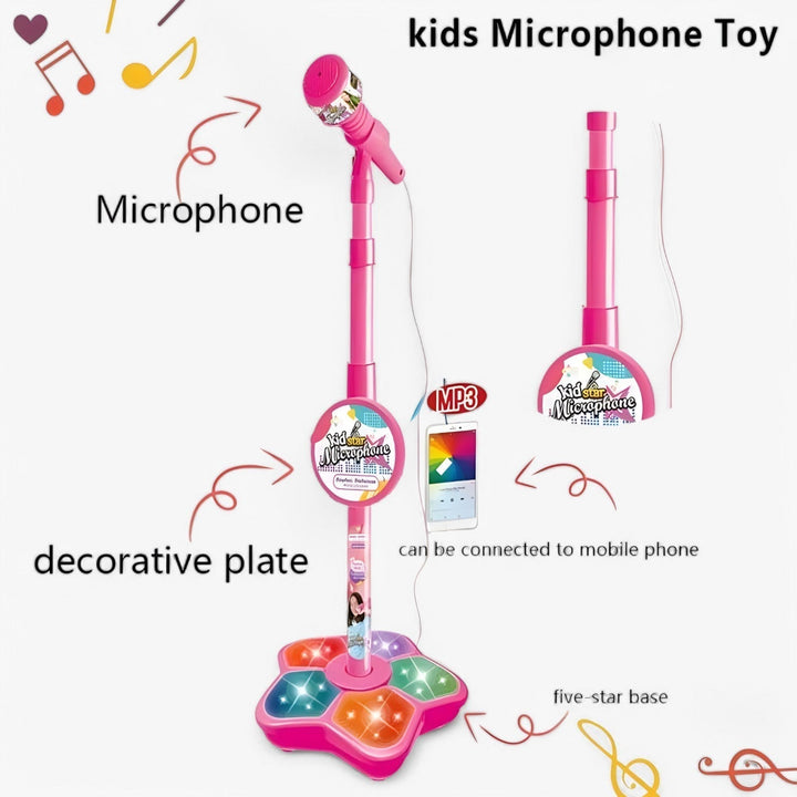 Kindermicrofoon met In Hoogte Verstelbare Standaard – SoundFun Stage