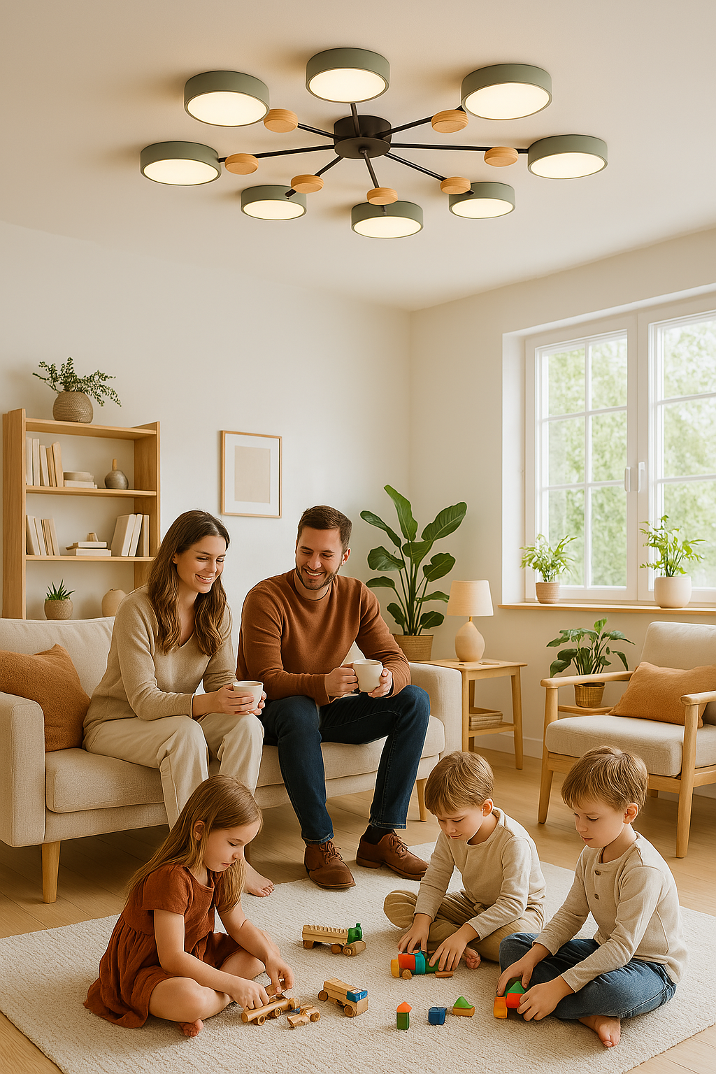 Scandinavische Plafondlamp – Vertakt Design, Elegant en Duurzaam met LED-technologie