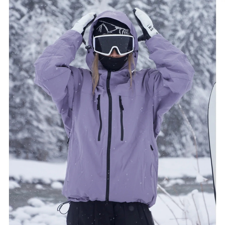 Unisex skijas met capuchon voor skiën, snowboarden en outdoorkleding