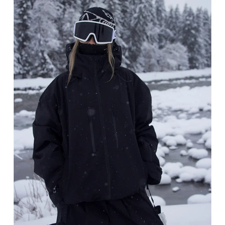 Unisex ski-jas met capuchon voor skiën, snowboarden en outdoor