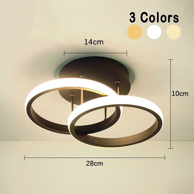 Eigentijdse plafondlamp met 3 ringen, verstelbaar led-armatuur voor binnen