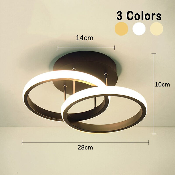Eigentijdse plafondlamp met 3 ringen, verstelbaar led-armatuur voor binnen