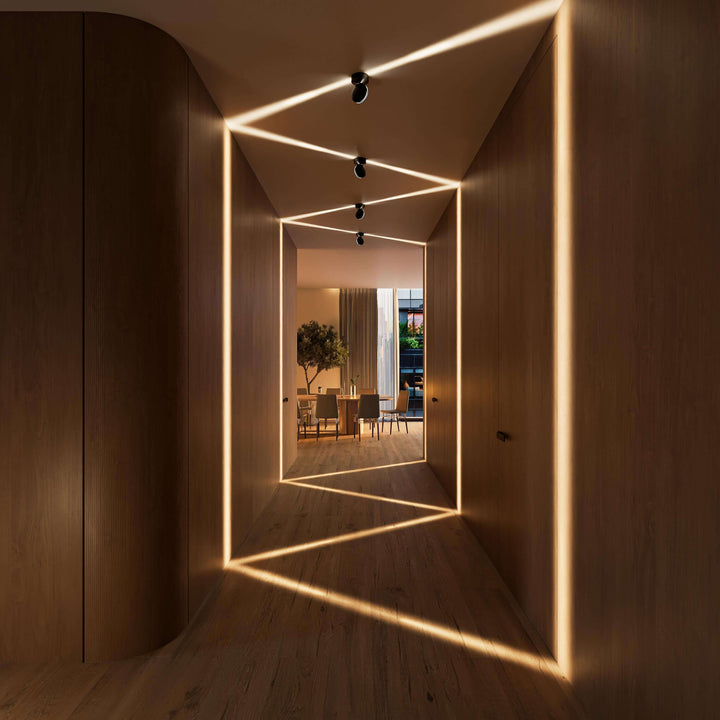 LED-wandlamp met spotfunctie | 360° draaibare lampkop | vierkante lichtkegel