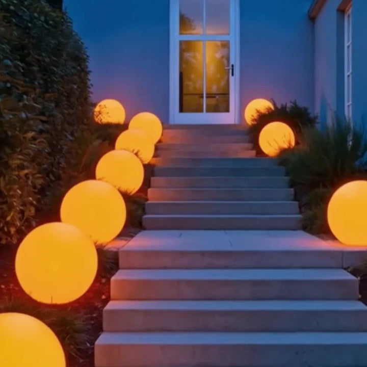 Bolvormige tuinlamp, kleurwisselende LED