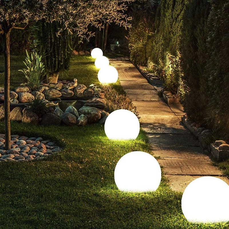Bolvormige tuinlamp, kleurwisselende LED