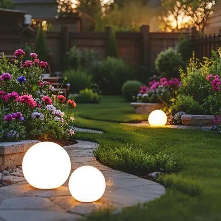 Bolvormige tuinlamp, kleurwisselende LED