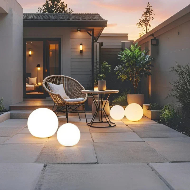 Bolvormige tuinlamp, kleurwisselende LED