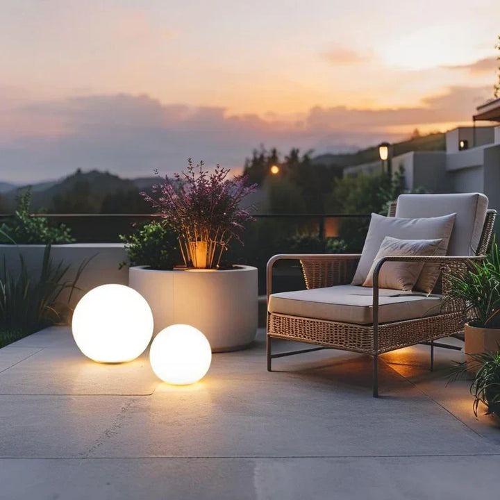 Bolvormige tuinlamp, kleurwisselende LED