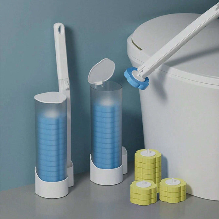 WC-borstel voor Eenmalig Gebruik | Antibacterieel | Hygiënische Sponskopjes | CleanClick