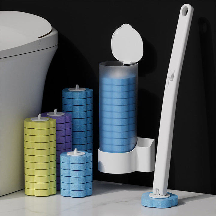 Wegwerptoiletborstel | Antibacteriële, hygiënische sponsopzetstukken
