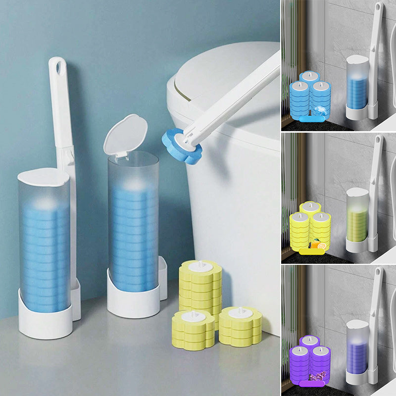 Wegwerptoiletborstel | Antibacteriële, hygiënische sponsopzetstukken