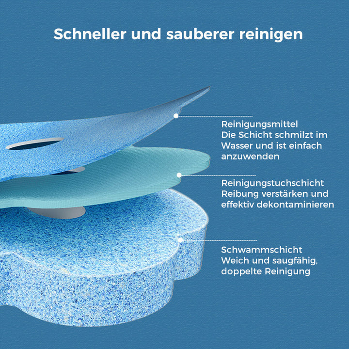 WC-borstel voor Eenmalig Gebruik | Antibacterieel | Hygiënische Sponskopjes | CleanClick
