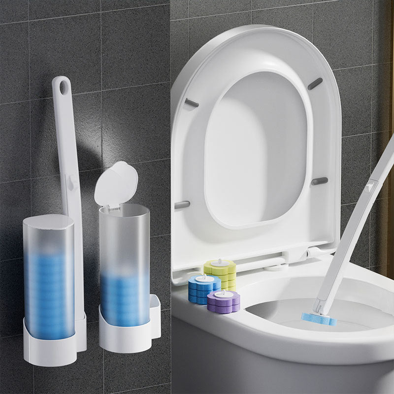 Wegwerptoiletborstel | Antibacteriële, hygiënische sponsopzetstukken