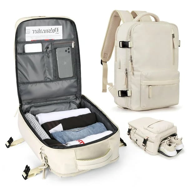 Multifunctionele damesrugzak 35 L met USB-aansluiting
