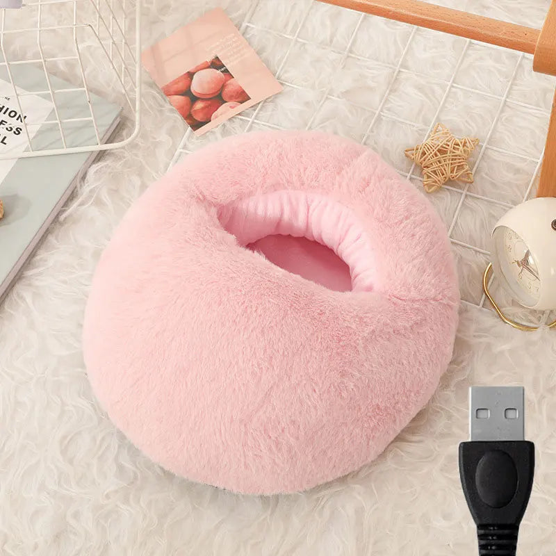 USB-voetenwarmer van zachte fleece die snel warm wordt