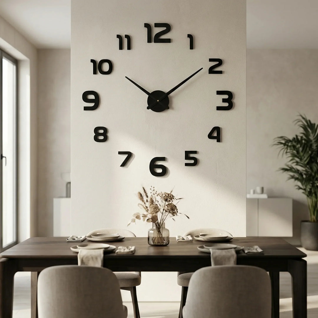 Extra grote moderne wandklok – Clockique