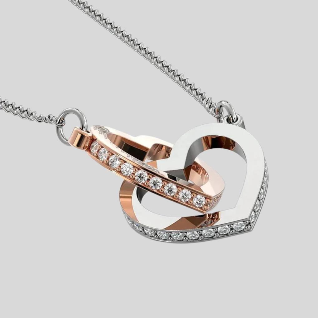 Damesketting met twee hartenhanger