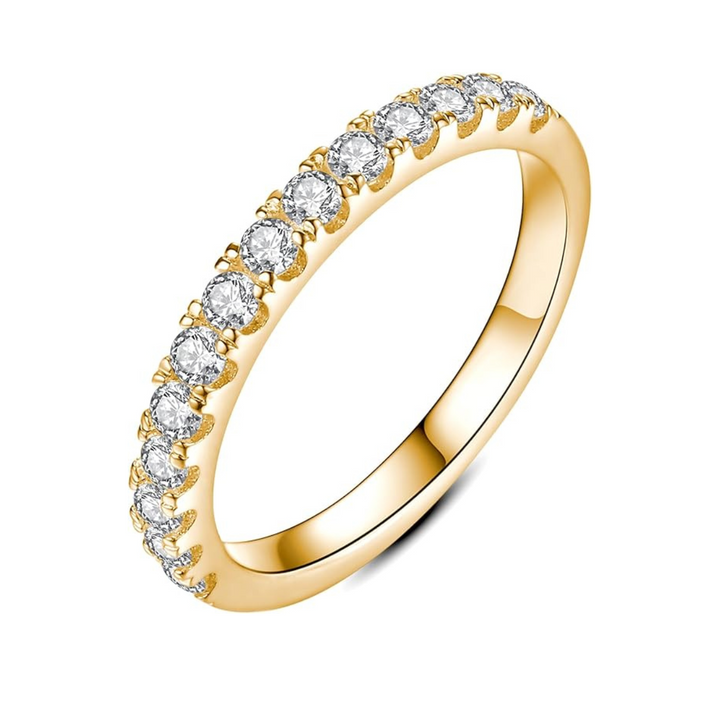 Verfijnde gouden ring met moissanite
